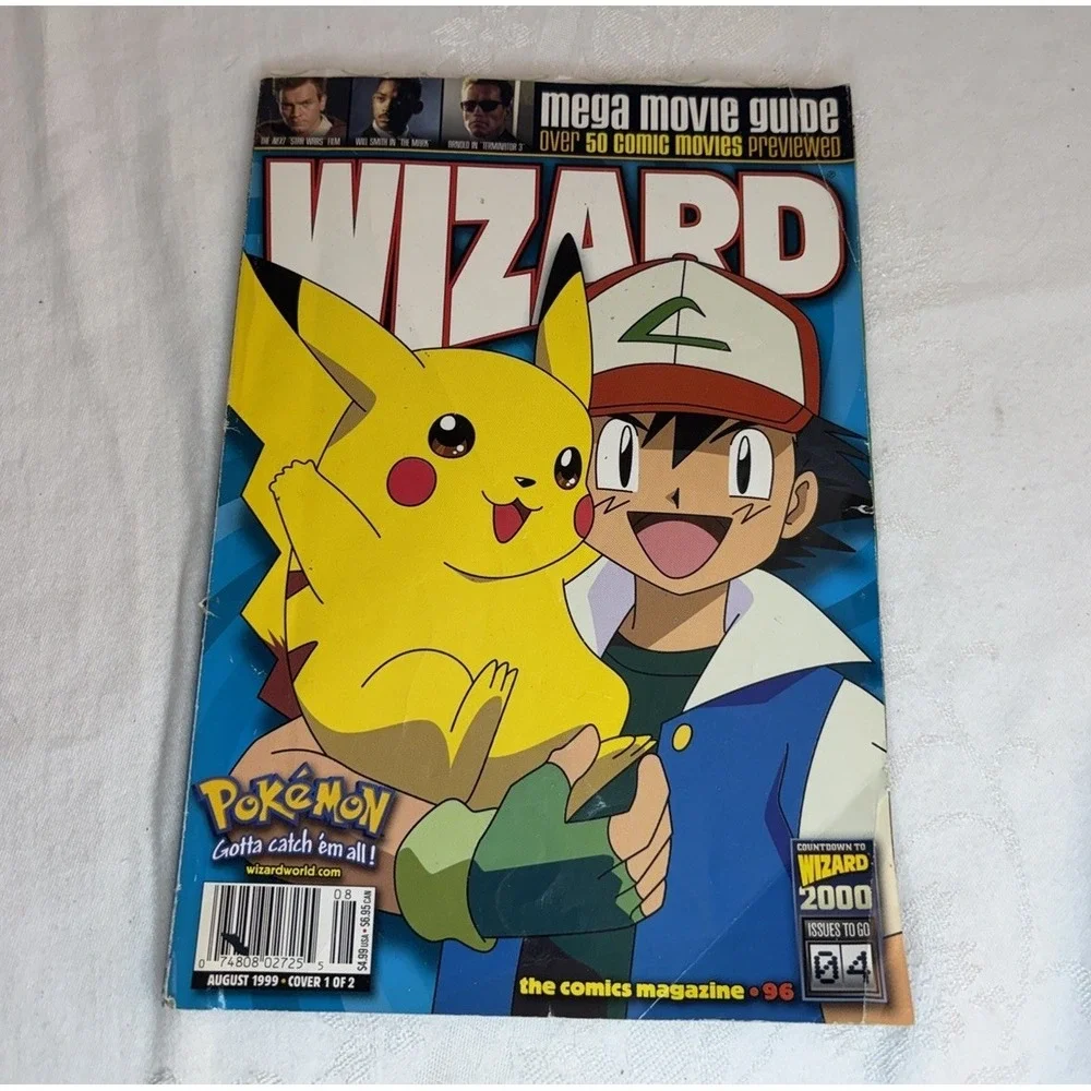 Wizard Magazine August 1999 Pokemon Pikachu Ash Comics Movie Guide